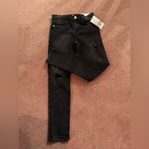 Zara Women's Distressed Black Skinny Jeans